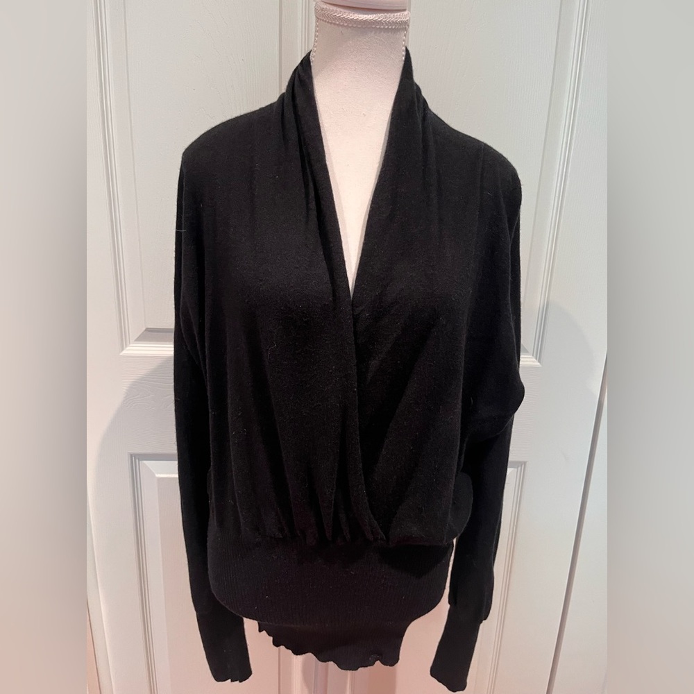 Elegant Black Dolman Sleeve Sweater